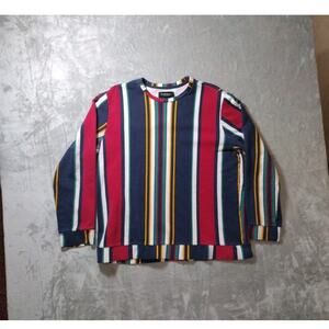 Pacsun Shirt Mens L Multicolor Striped Long Sleeve Retro 90s Bloke Streetwear